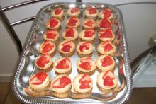 Home-made strawberry tarts